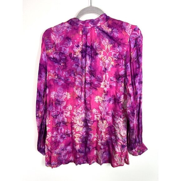 Soft surroundings colorful‎ button up top - Picture 6 of 8